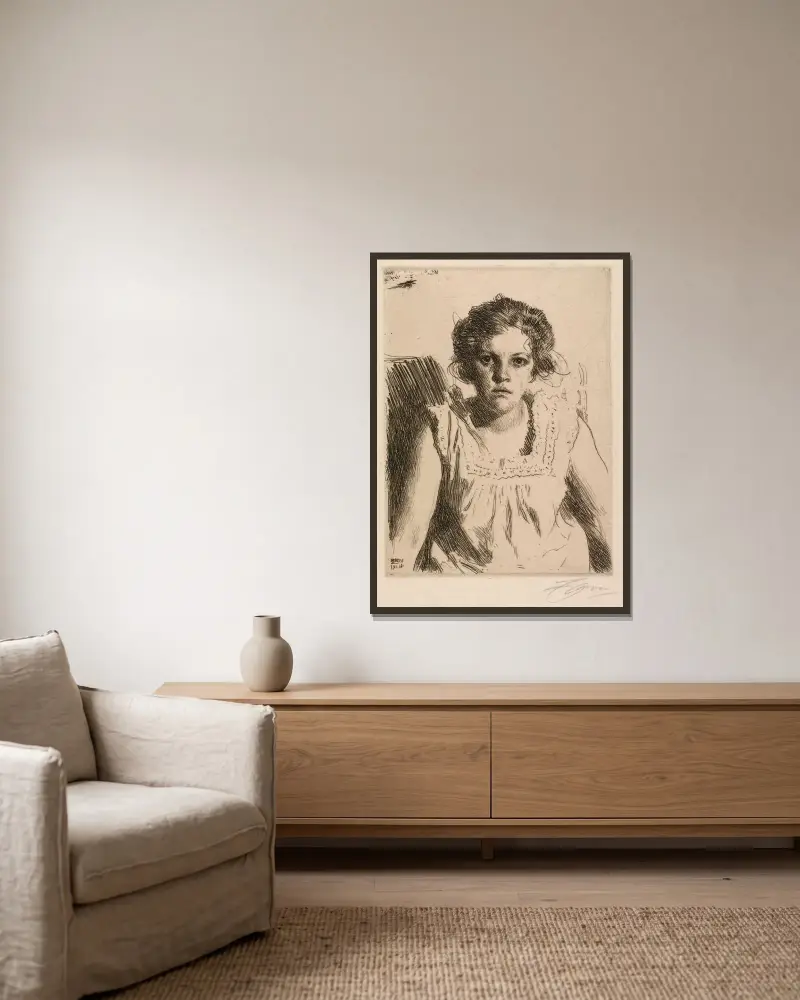 Frida, Anders Zorn v rámu na stěně