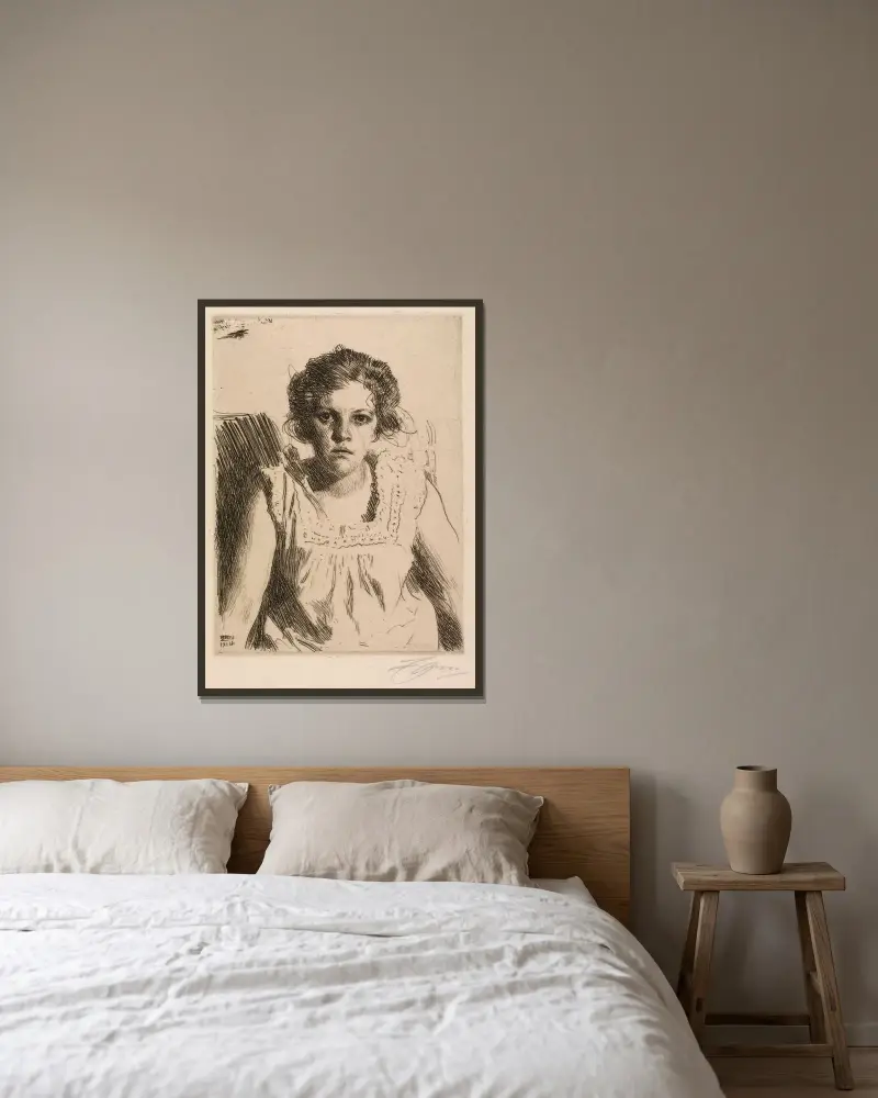Frida, Anders Zorn v rámu na stěně
