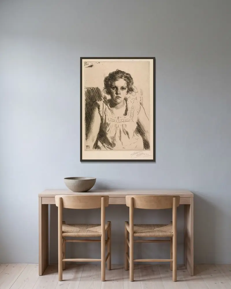 Frida, Anders Zorn v rámu na stěně