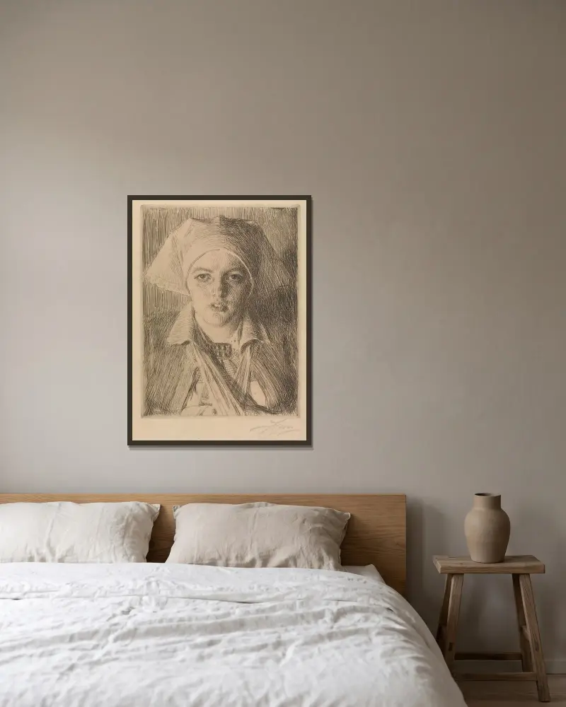 Gulli II, Anders Zorn v rámu na stěně
