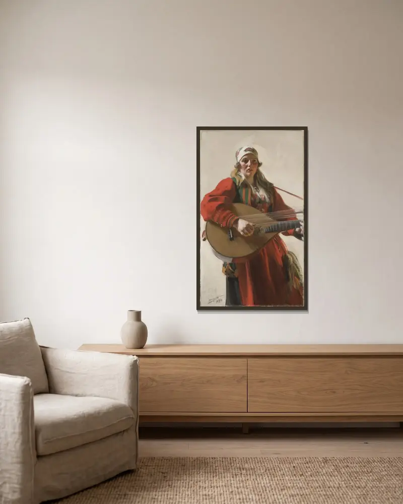 Heimatklänge von Anders Zorn gerahmt an einer Wand
