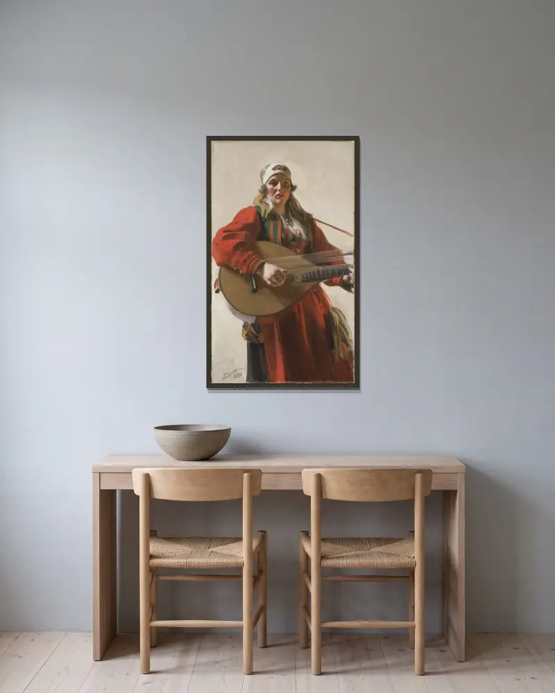Heimatklänge von Anders Zorn gerahmt an einer Wand