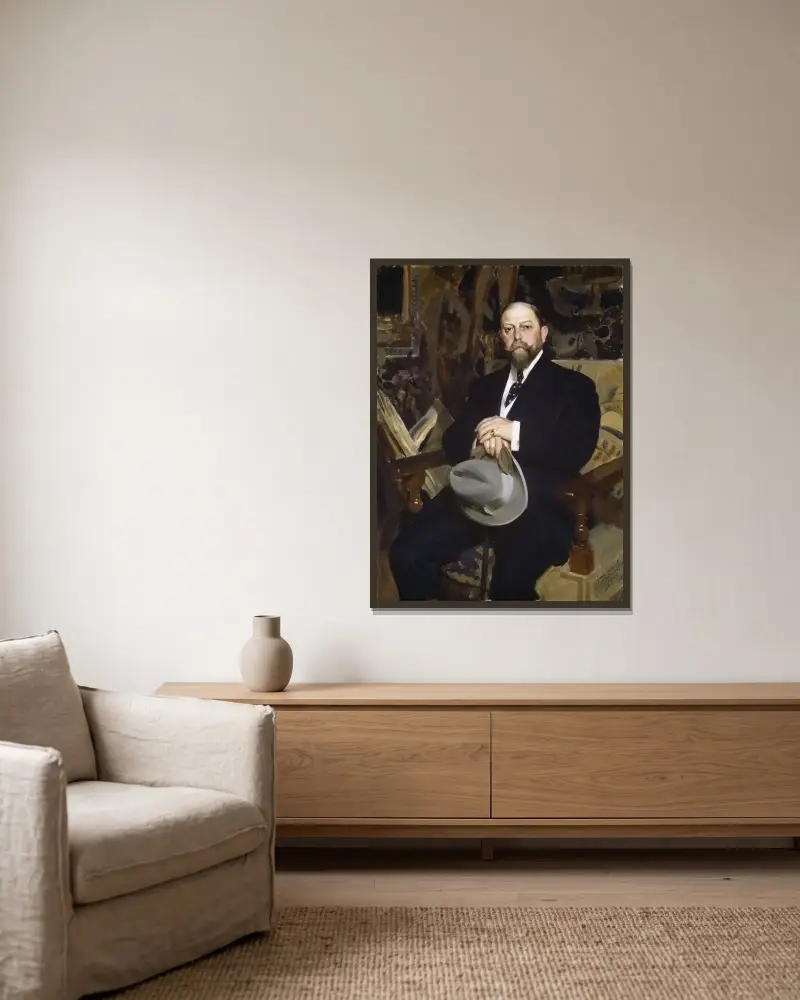 Hugo Reisinger von Anders Zorn gerahmt an einer Wand