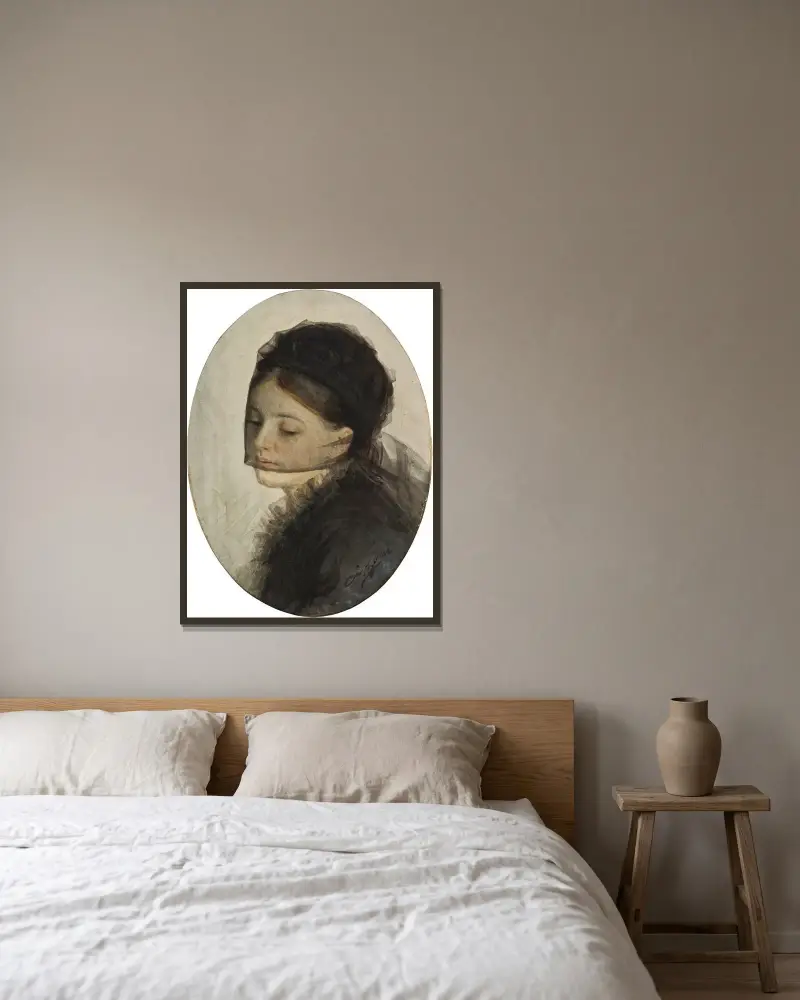 V smutku, Anders Zorn v rámu na stěně