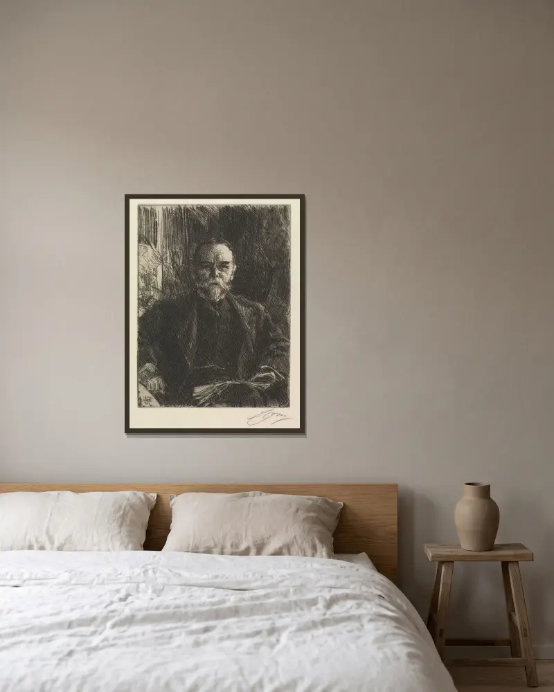 John Hay von Anders Zorn gerahmt an einer Wand
