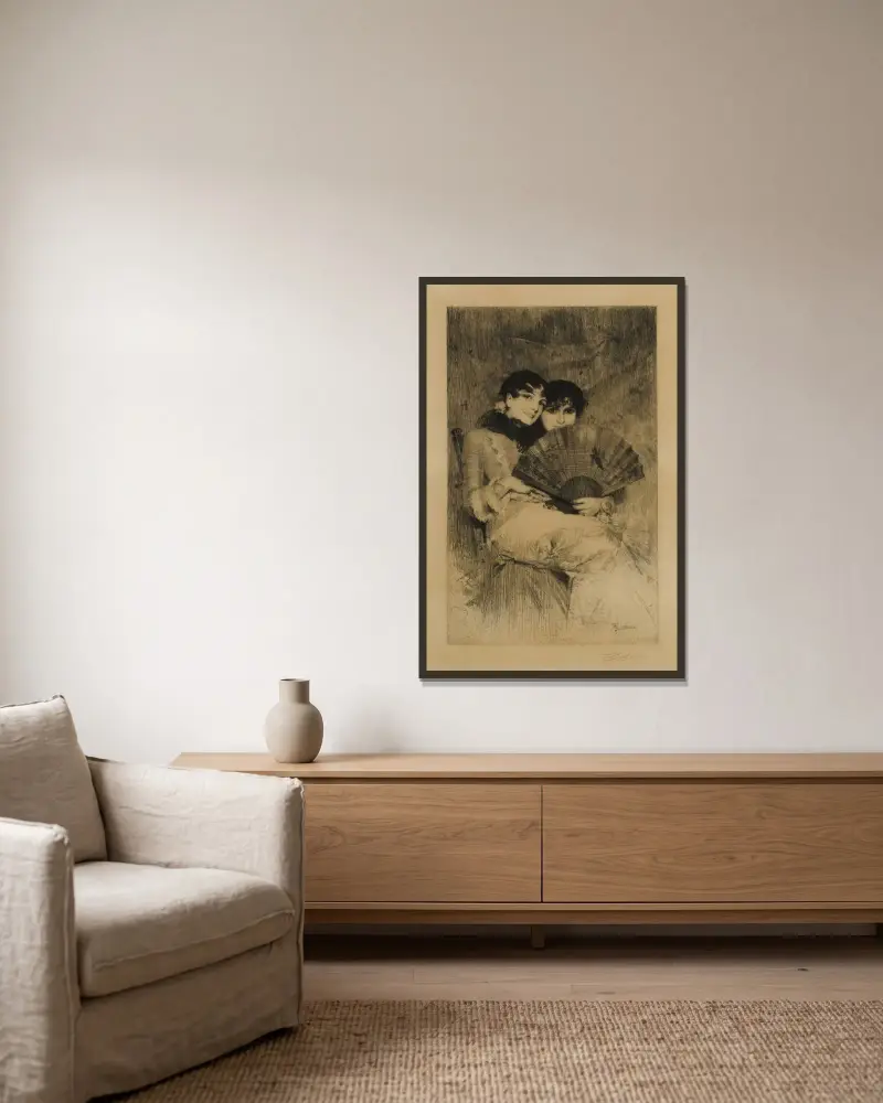 Kusinerna, Anders Zorn v rámu na stěně