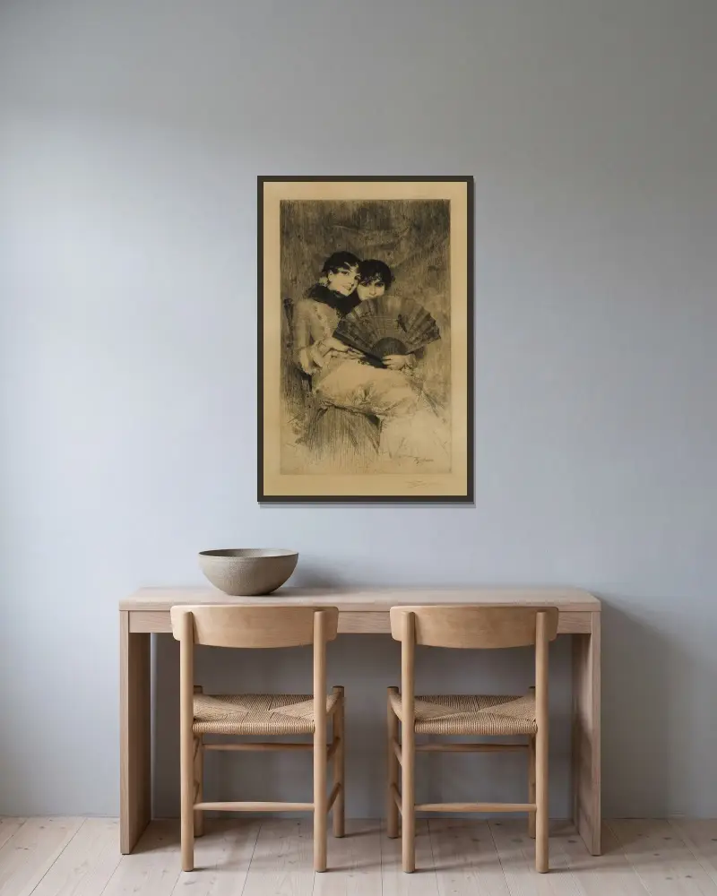 Kusinerna, Anders Zorn v rámu na stěně