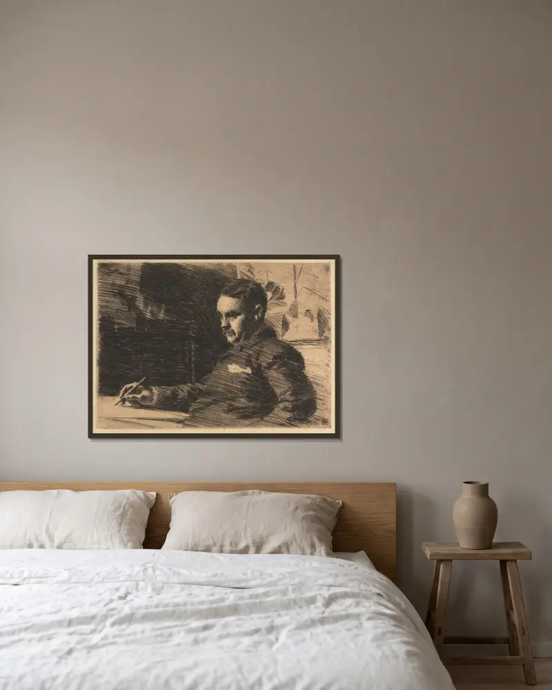Advokát Wade, Anders Zorn v rámu na stěně