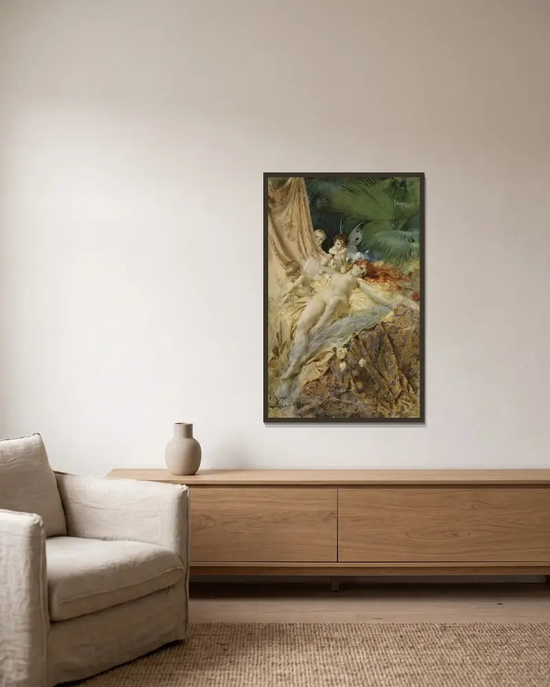 Nymfa lásky, Anders Zorn v rámu na stěně