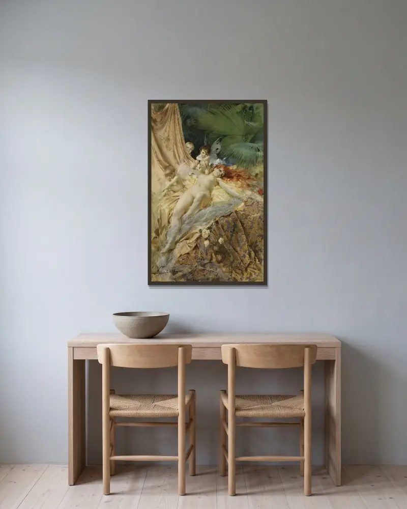 Nymfa lásky, Anders Zorn v rámu na stěně