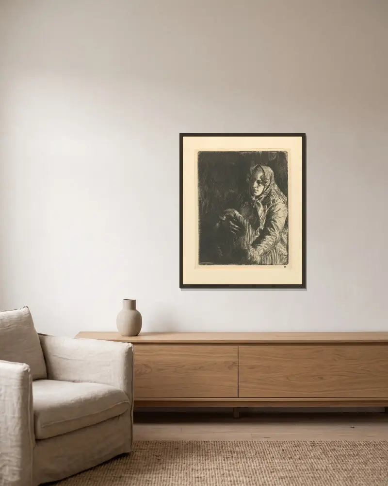 Madonna – Nr. 1, Anders Zorn v rámu na stěně