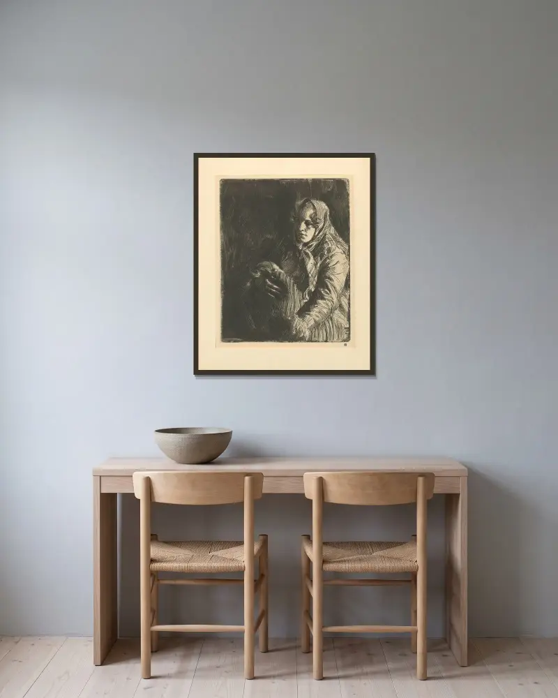 Madonna – Nr. 1, Anders Zorn v rámu na stěně