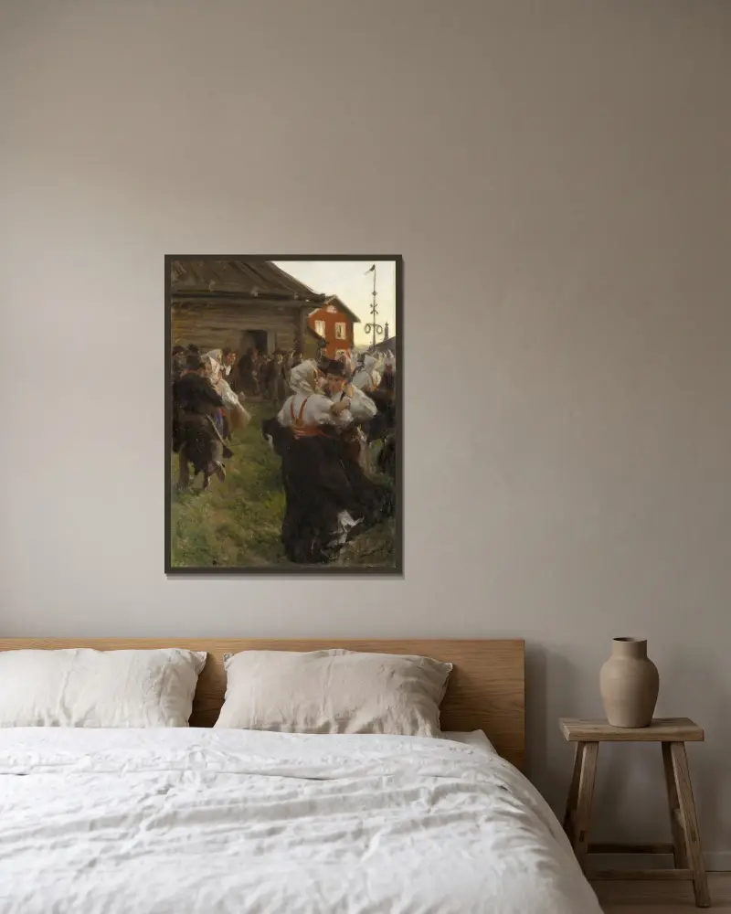 Letni taniec, Anders Zorn w ramie na ścianie