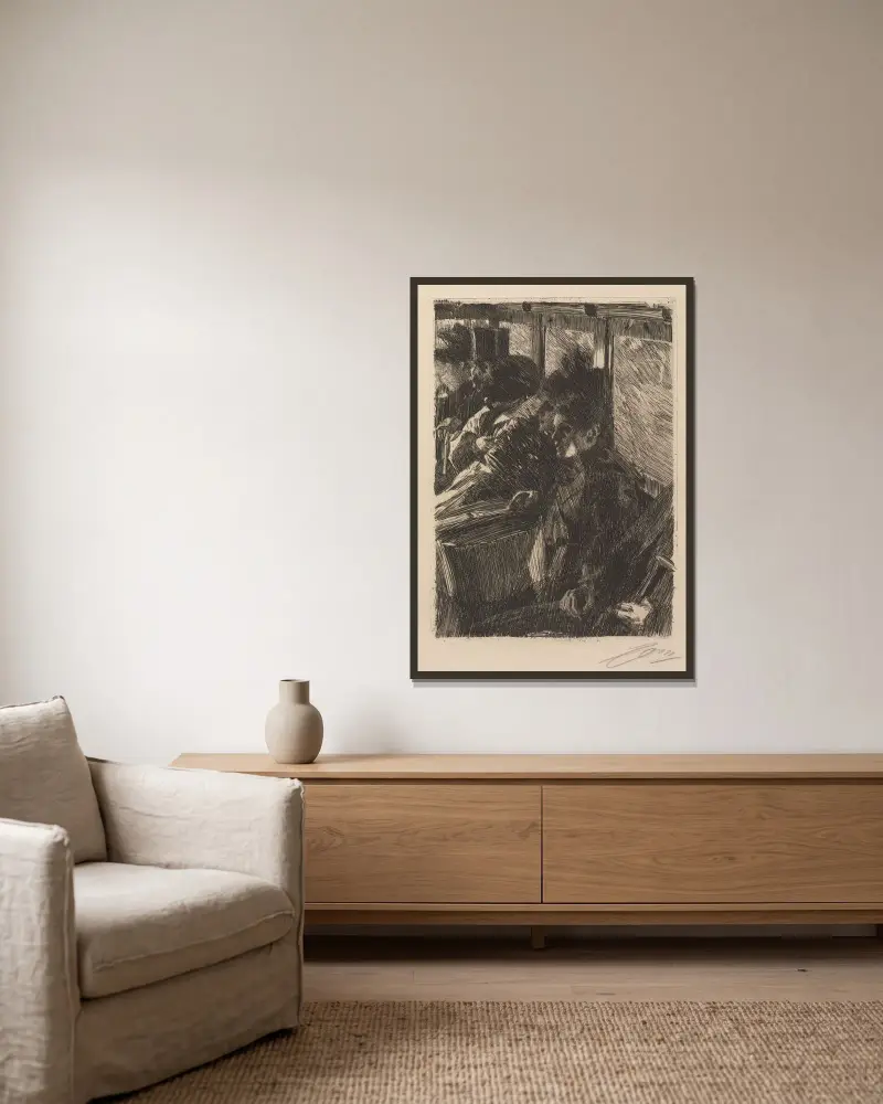 Omnibus, Anders Zorn v rámu na stěně