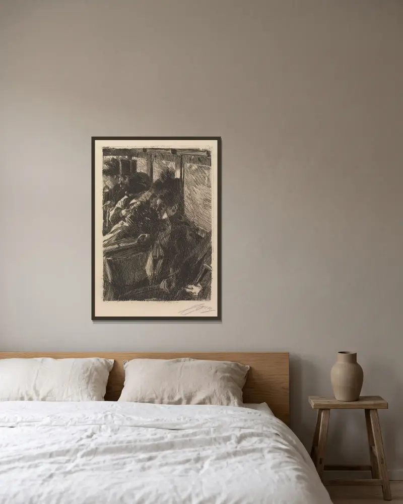 Omnibus, Anders Zorn v rámu na stěně