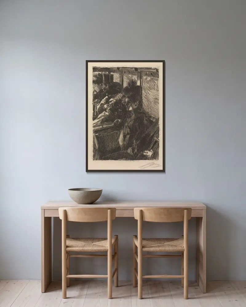 Omnibus, Anders Zorn v rámu na stěně