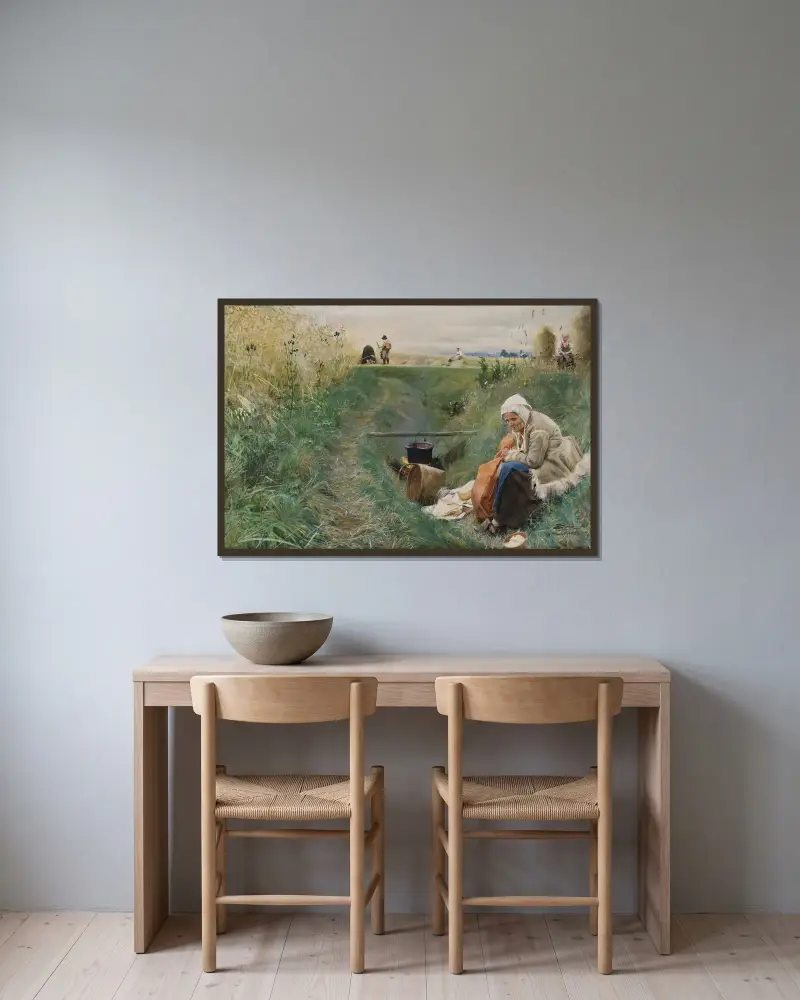 Náš denní chléb, Anders Zorn v rámu na stěně