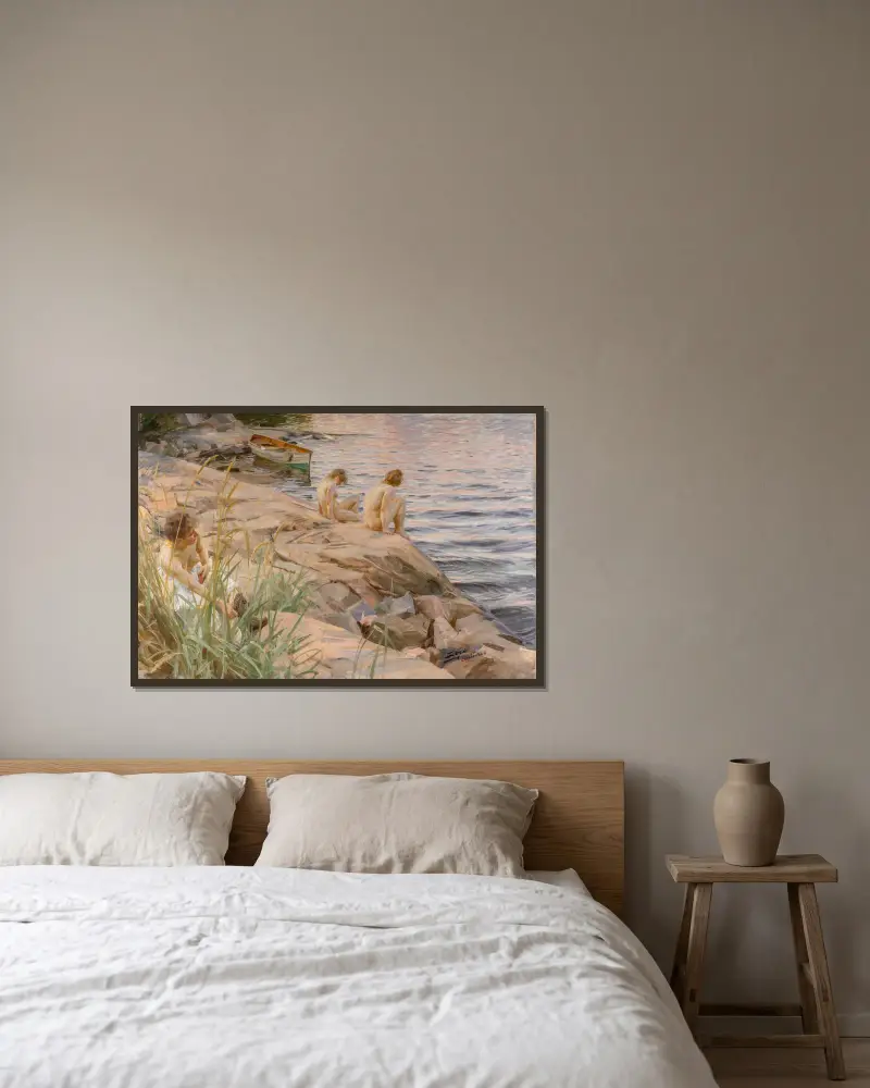 Venku, Anders Zorn v rámu na stěně