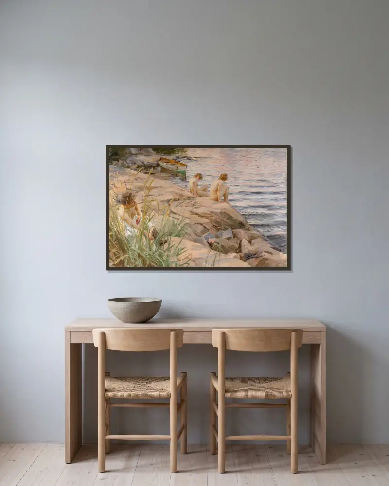 Venku, Anders Zorn v rámu na stěně