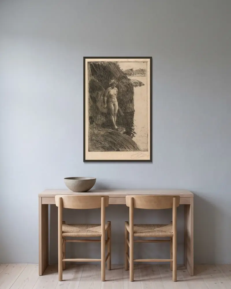 Sráz, Anders Zorn v rámu na stěně