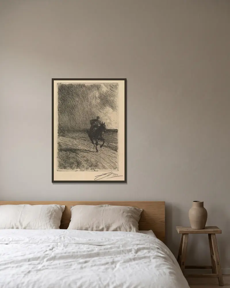 Sztorm, Anders Zorn w ramie na ścianie
