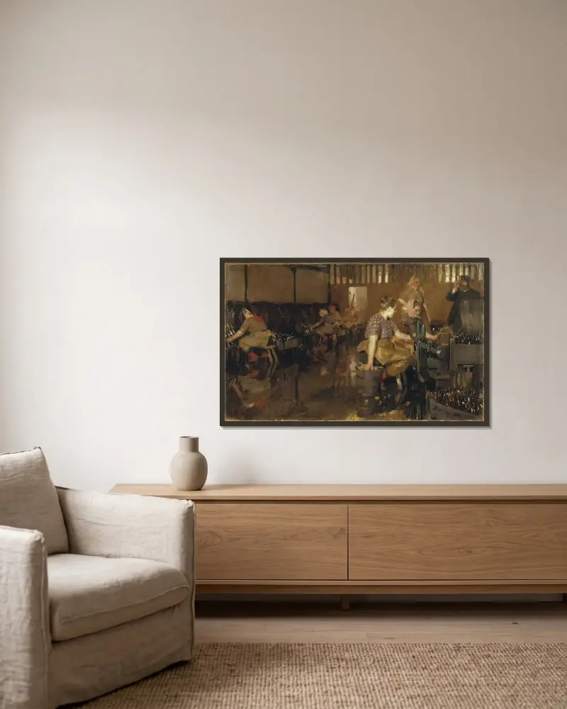 Mały browar, Anders Zorn w ramie na ścianie