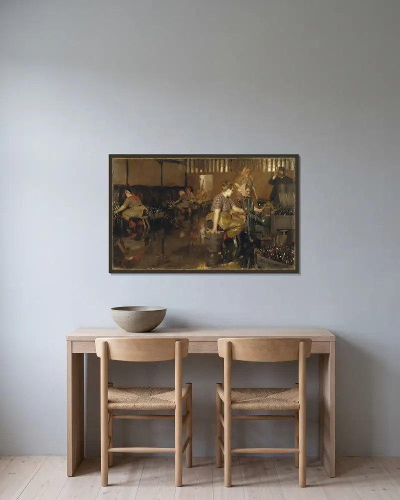 Mały browar, Anders Zorn w ramie na ścianie