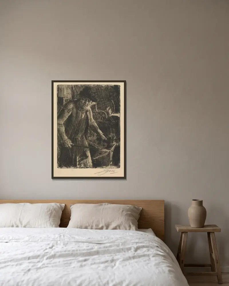 Kovář mistr, Anders Zorn v rámu na stěně