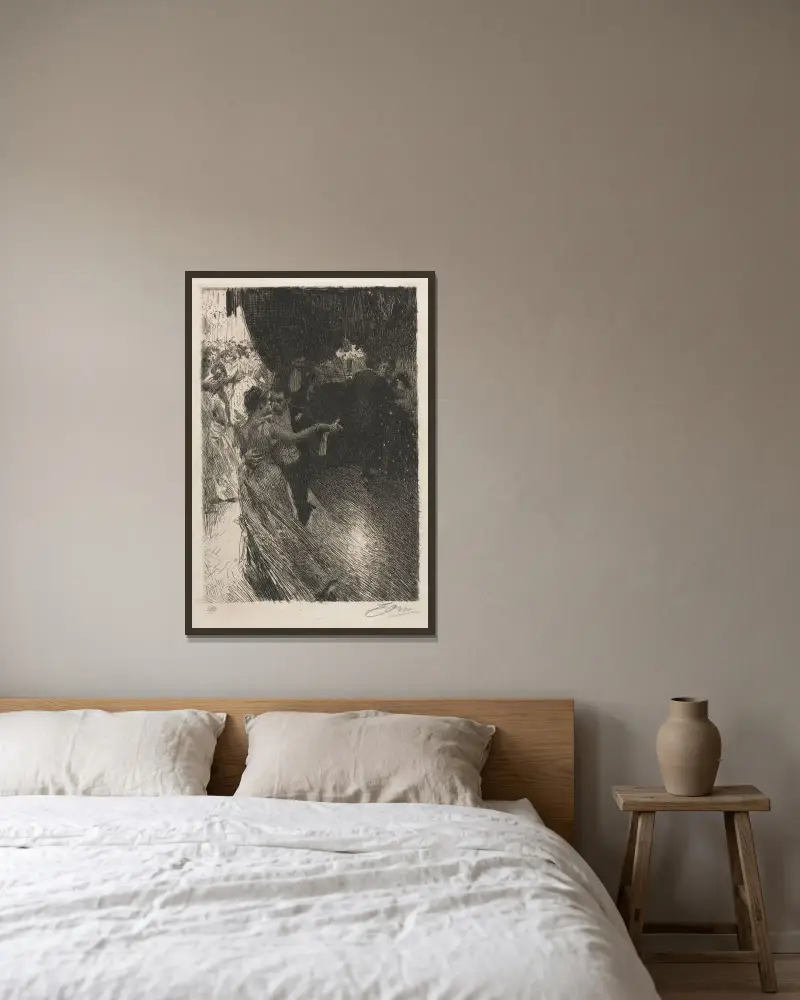 Walc, Anders Zorn w ramie na ścianie