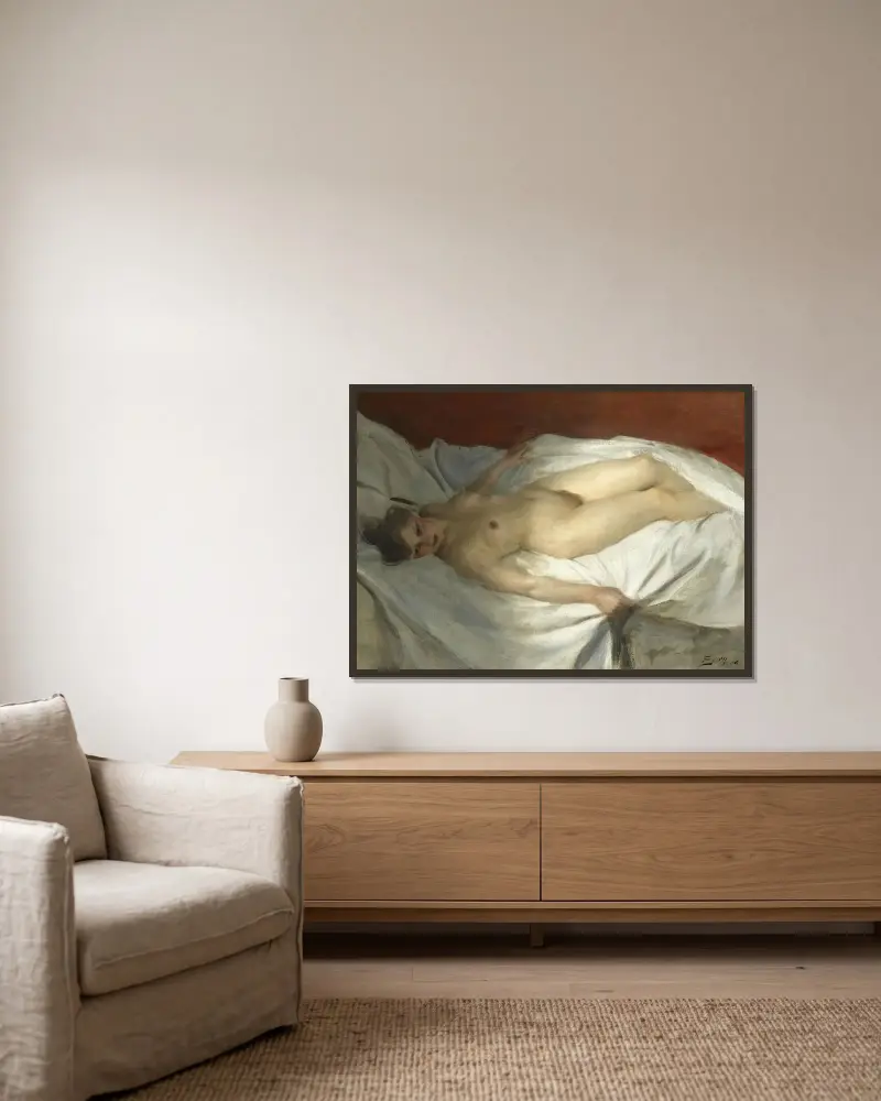 Erwachen von Anders Zorn gerahmt an einer Wand