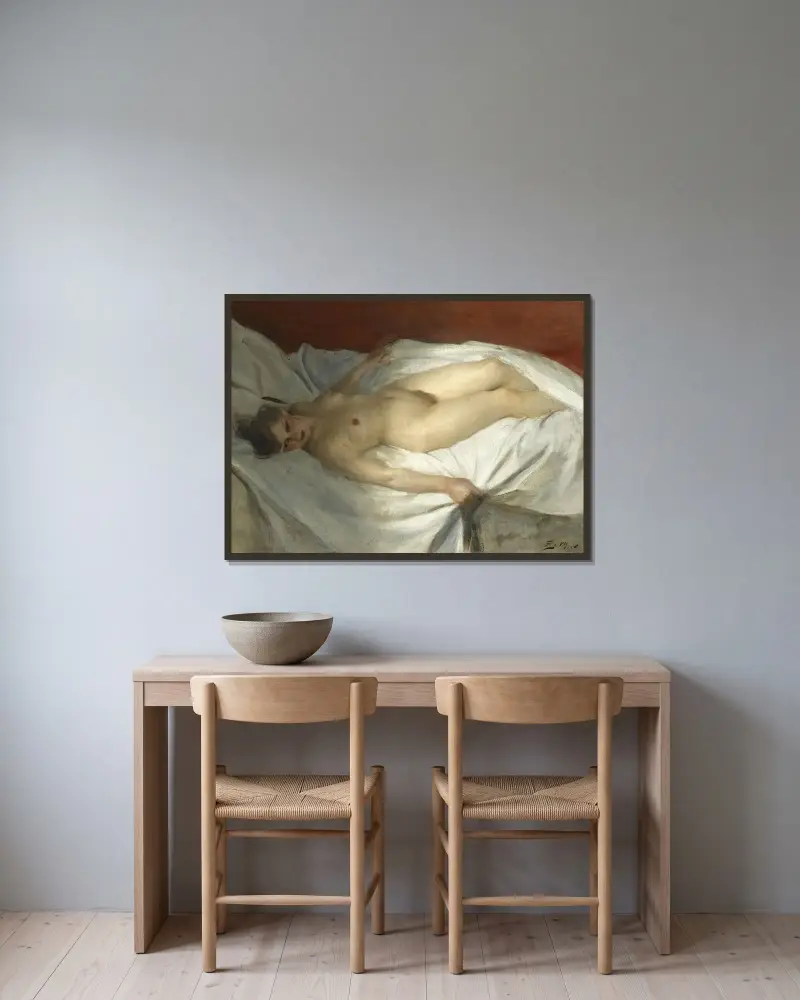 Erwachen von Anders Zorn gerahmt an einer Wand