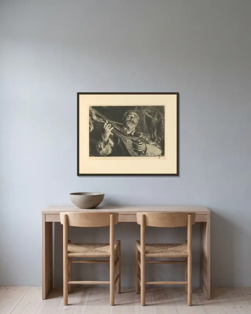 Vicke – Nr. 1, Anders Zorn v rámu na stěně
