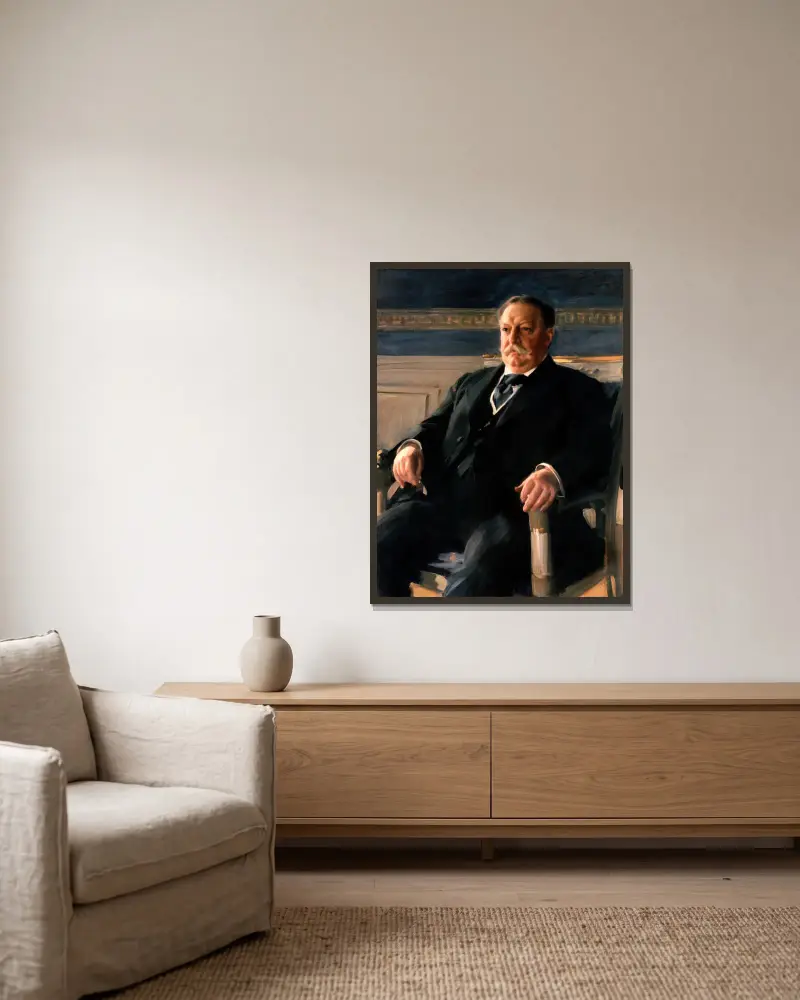 William Howard Taft von Anders Zorn gerahmt an einer Wand