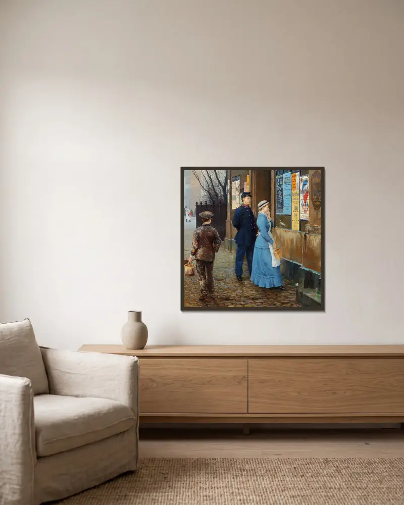 První listopad, Hans Andersen Brendekilde v rámu na stěně