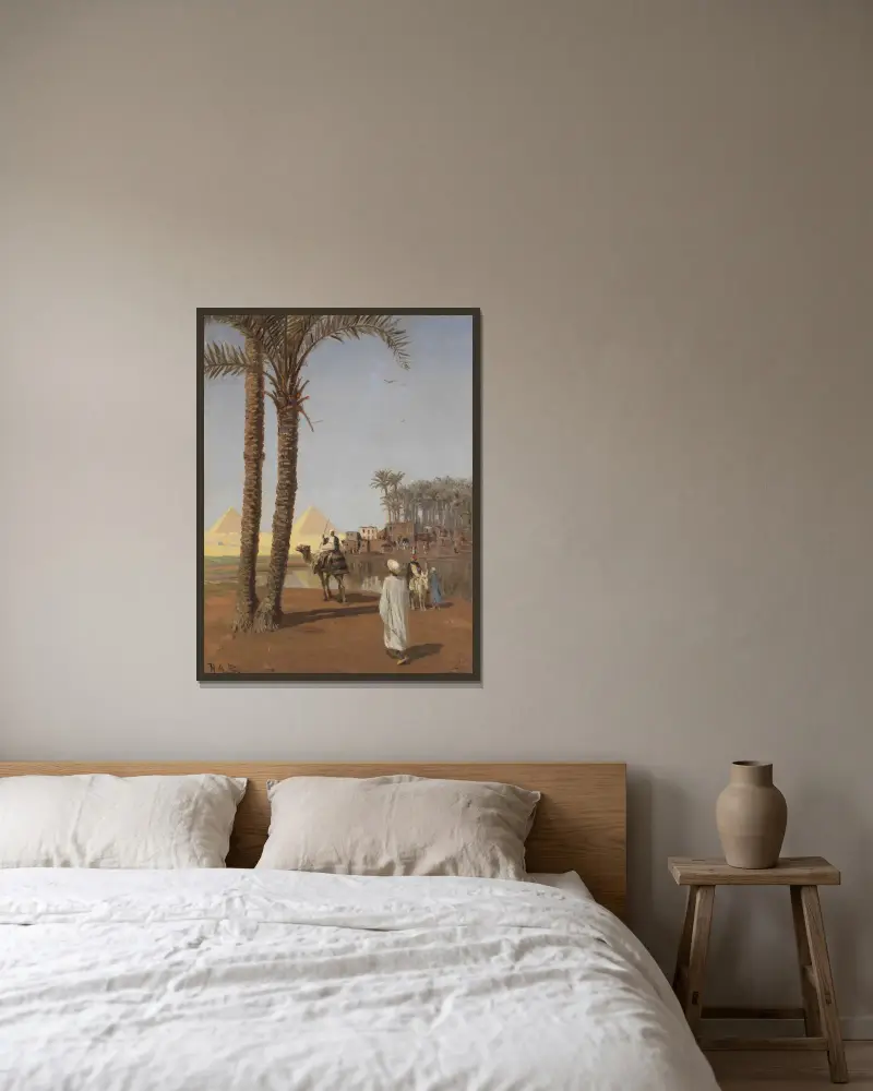 Scena orientalna, Hans Andersen Brendekilde w ramie na ścianie