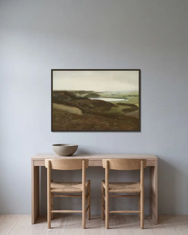 Pejzaż w okolicach Bryrup, Jutlandia, Laurits Andersen Ring w ramie na ścianie