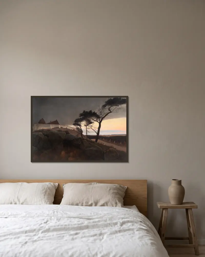 Nach Sonnenuntergang von Laurits Andersen Ring gerahmt an einer Wand