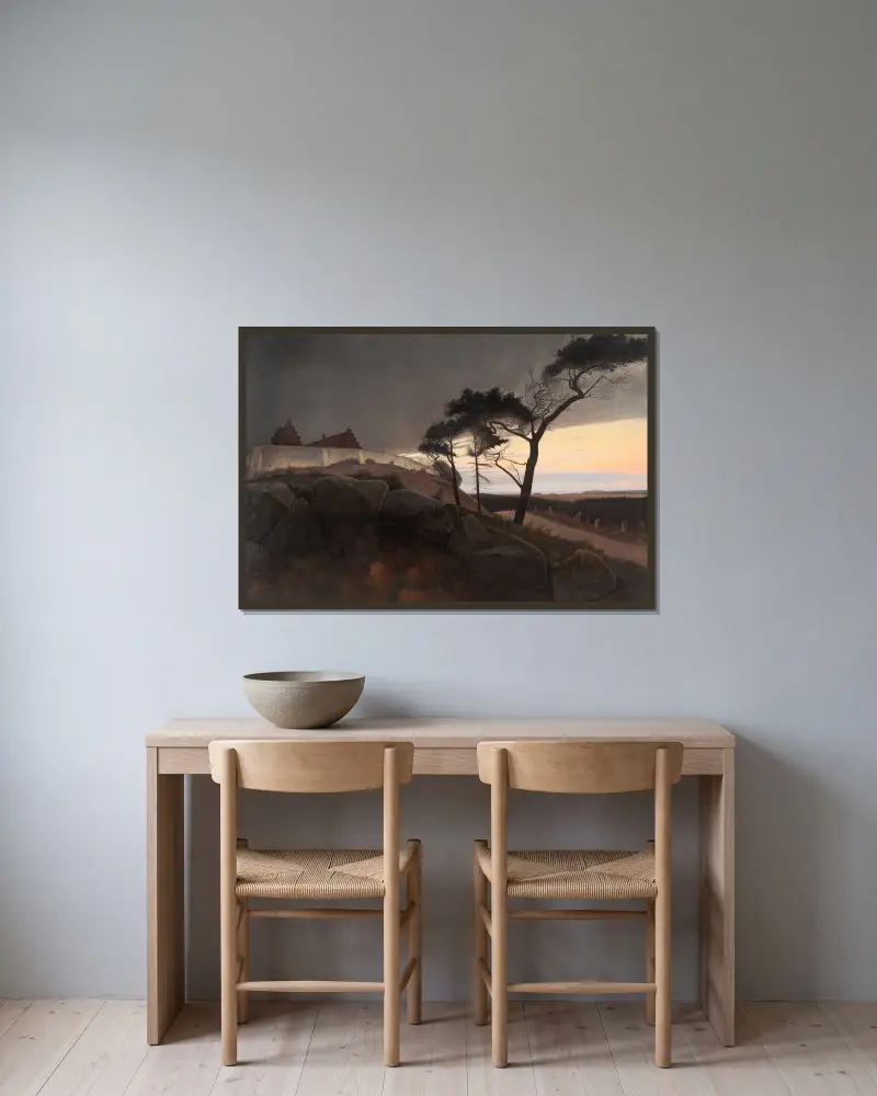Nach Sonnenuntergang von Laurits Andersen Ring gerahmt an einer Wand
