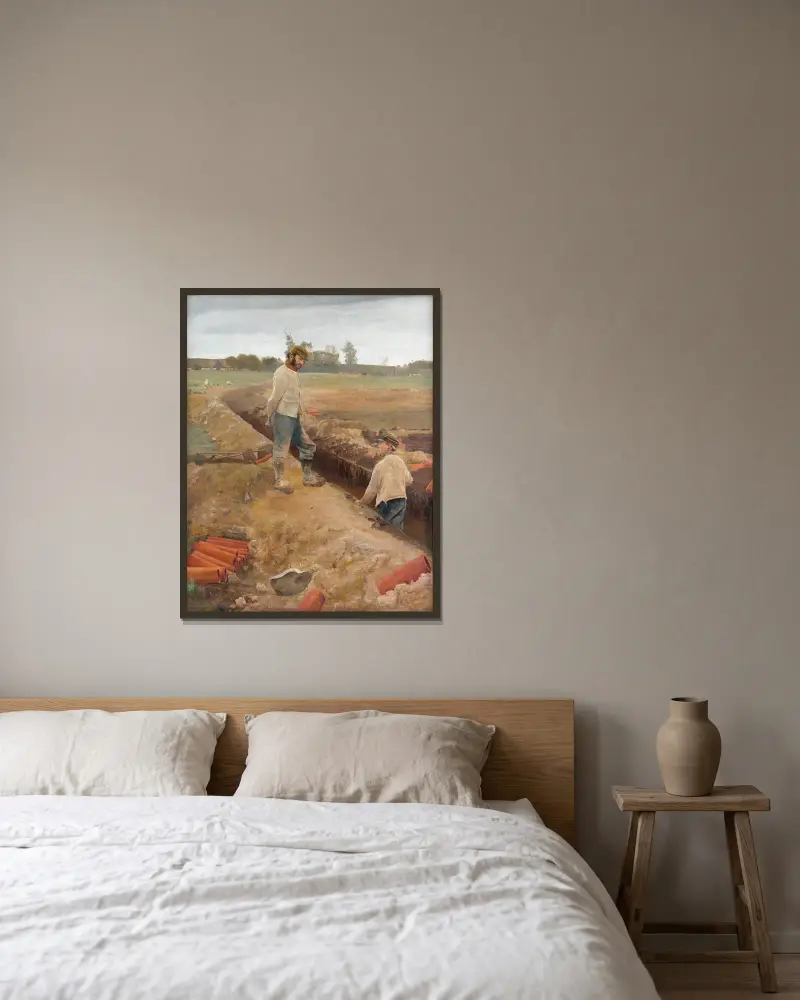 Rohrgräber von Laurits Andersen Ring gerahmt an einer Wand