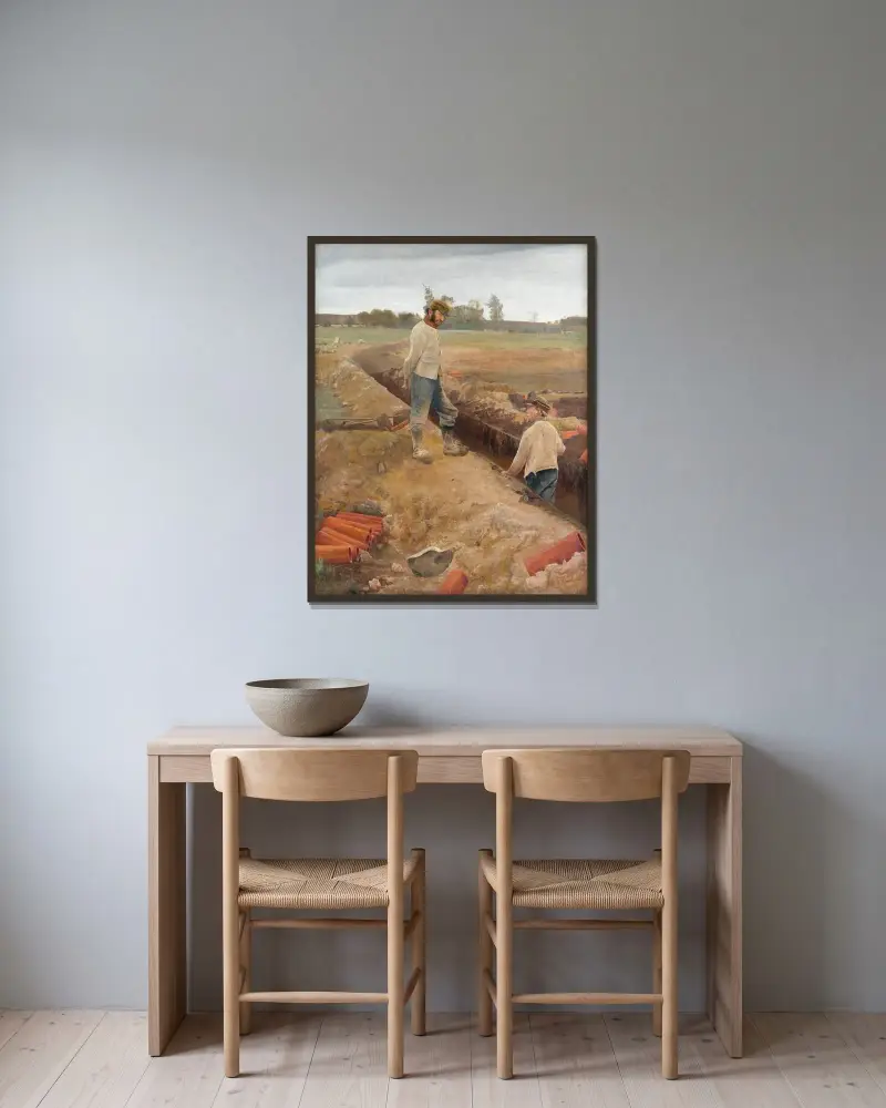 Rohrgräber von Laurits Andersen Ring gerahmt an einer Wand