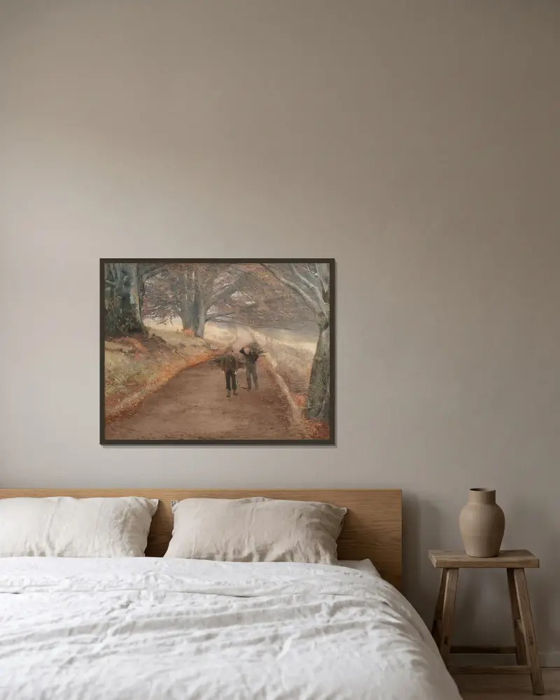 Gångstig nära Herlufsholm, Själland av Laurits Andersen Ring inramad på en vägg