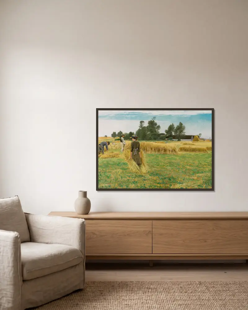 Čas sklizně, Ladby, Laurits Andersen Ring v rámu na stěně
