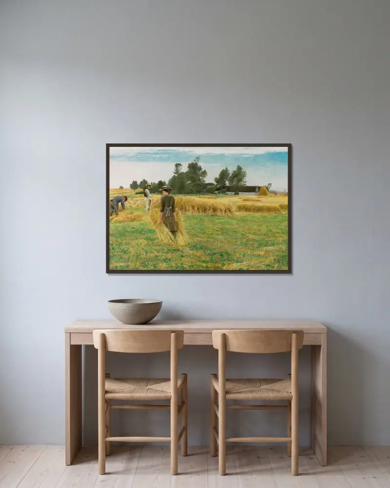 Čas sklizně, Ladby, Laurits Andersen Ring v rámu na stěně