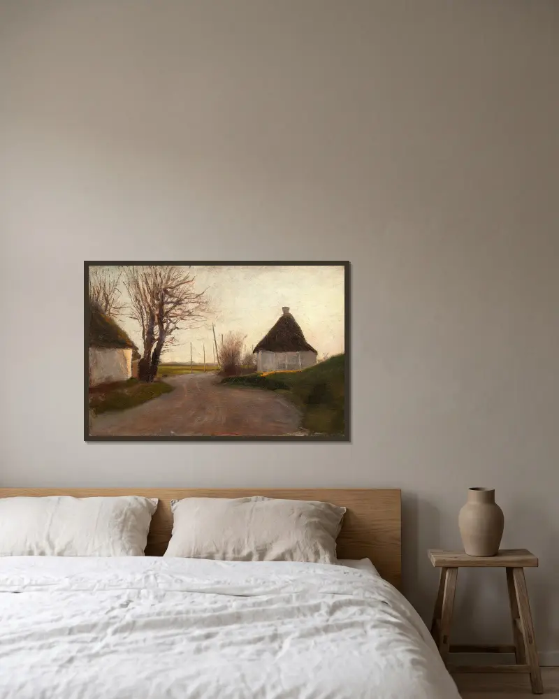 Landschaft von Laurits Andersen Ring gerahmt an einer Wand