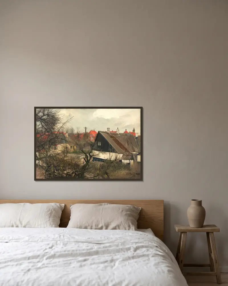 Sankt Jørgensbjerg av Laurits Andersen Ring inramad på en vägg