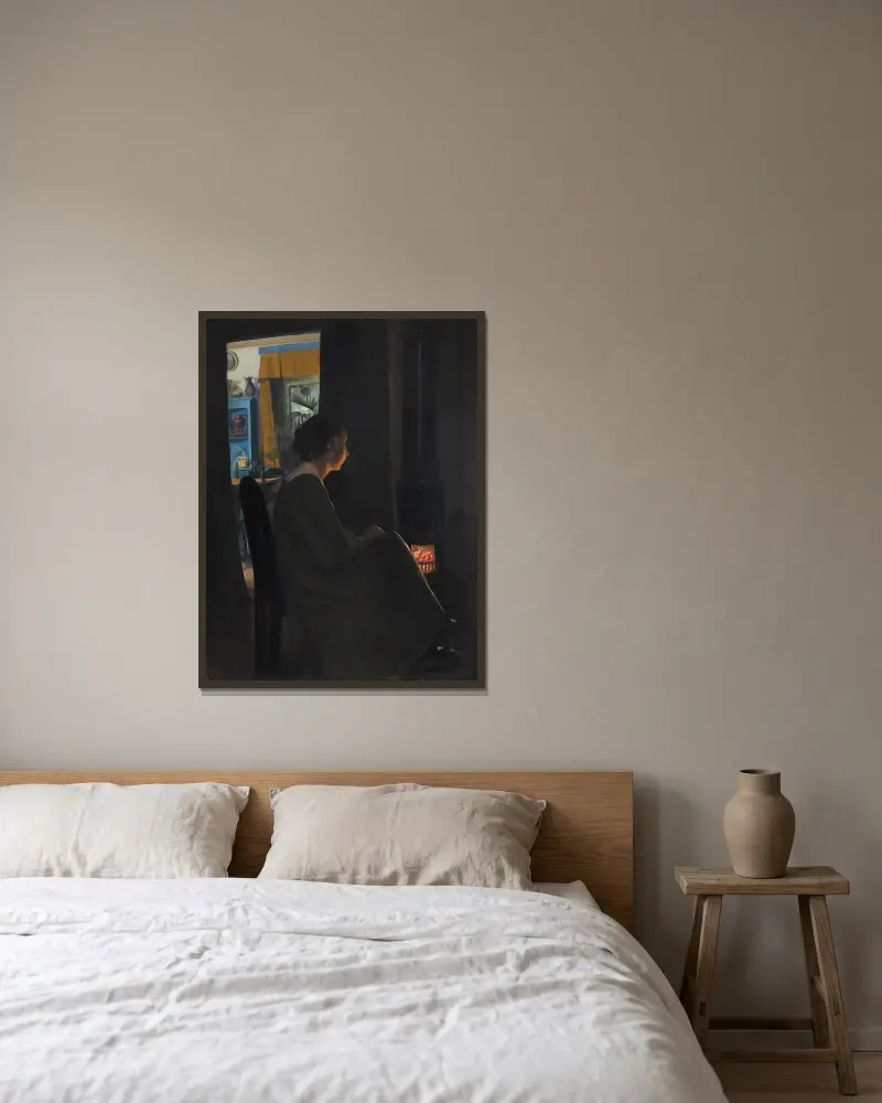 Twilight. The Artist’s Wife av Laurits Andersen Ring inramad på en vägg