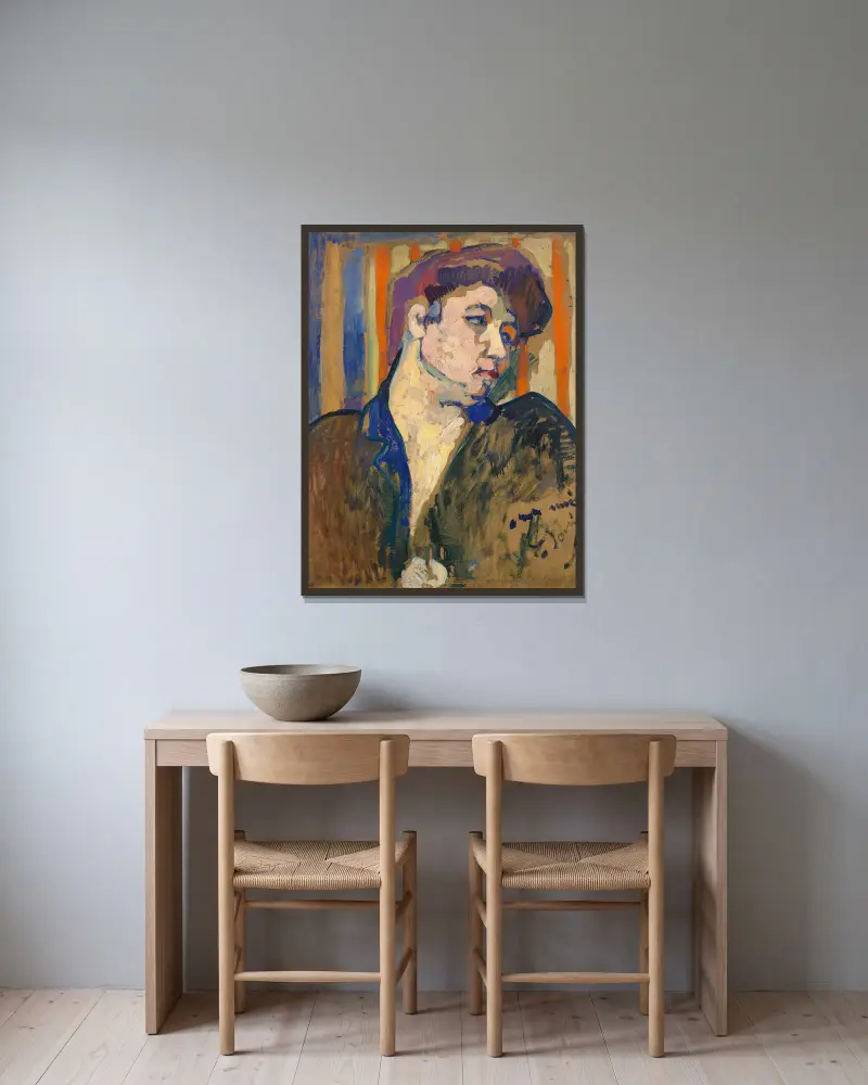 Frauenbüste von André Derain gerahmt an einer Wand