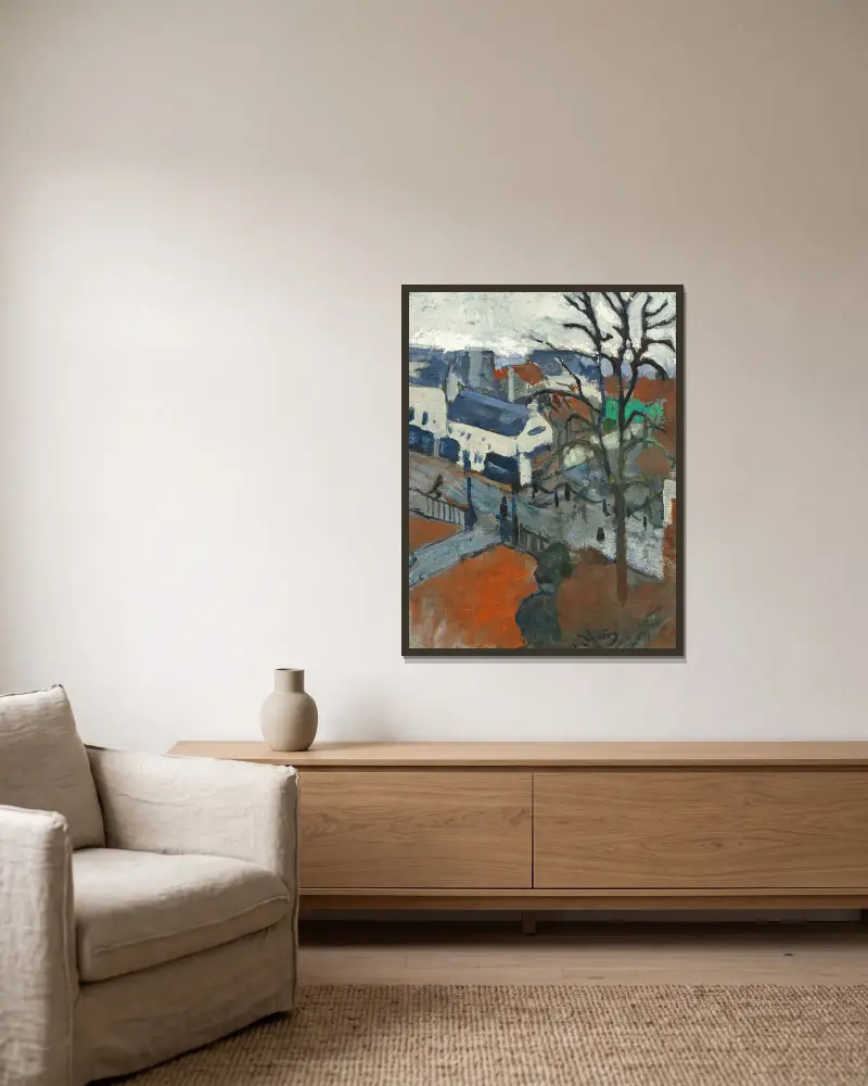 Chatou im Regen von André Derain gerahmt an einer Wand