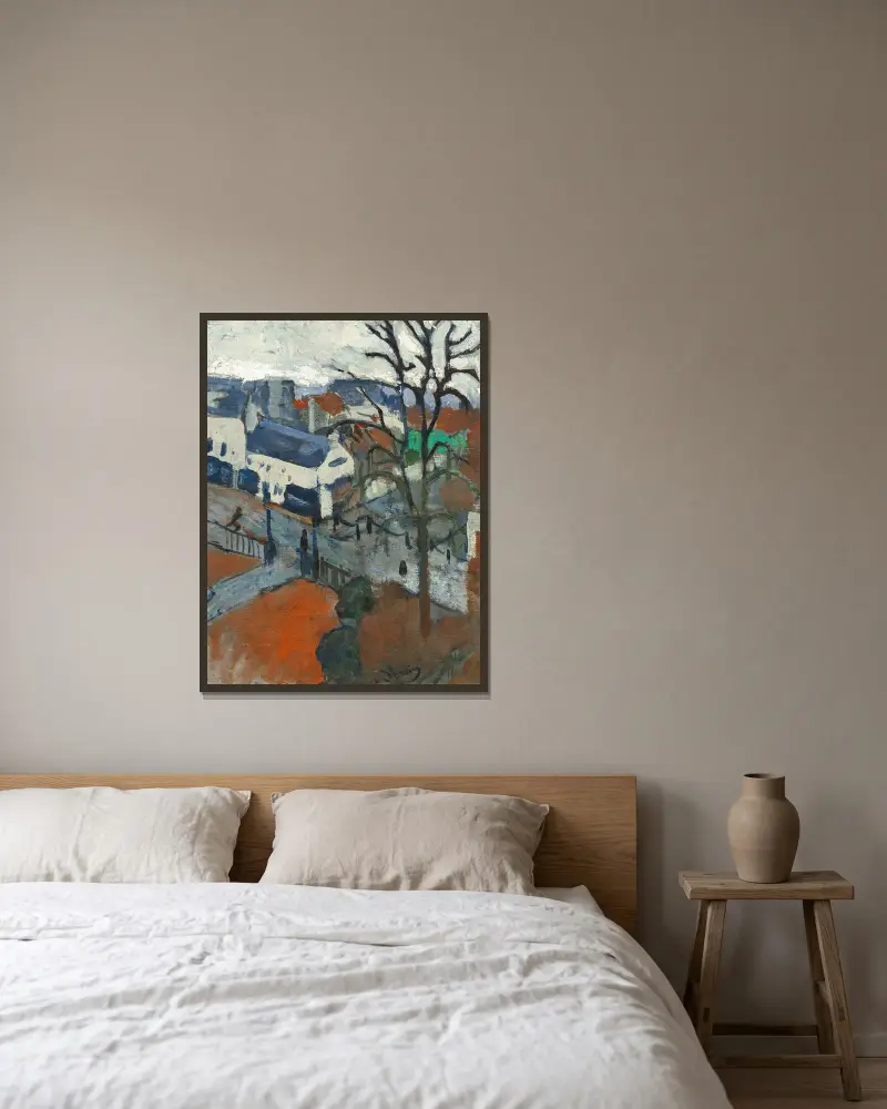 Chatou im Regen von André Derain gerahmt an einer Wand