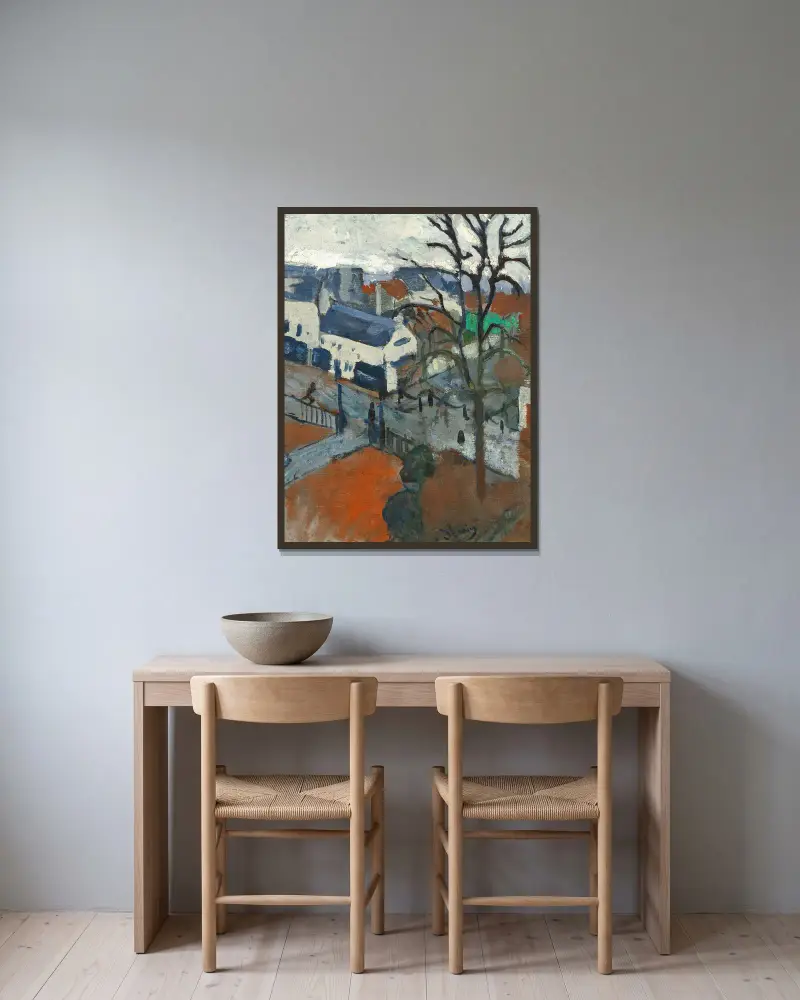 Chatou im Regen von André Derain gerahmt an einer Wand